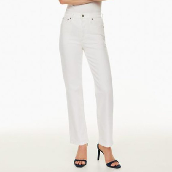 White Straight Leg Jeans - Picture 1 of 3